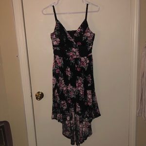 Black and Floral Lace Dress